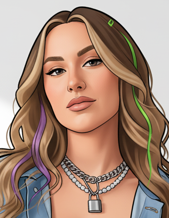 Example of a cartoon-style portrait effect